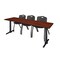 Cain Rectangle Tables > Training Tables > Cain Training Table & Chair Sets, 84 W, 24 L, 29 H, Cherry MTRCT8424CH47BK - alternate 1